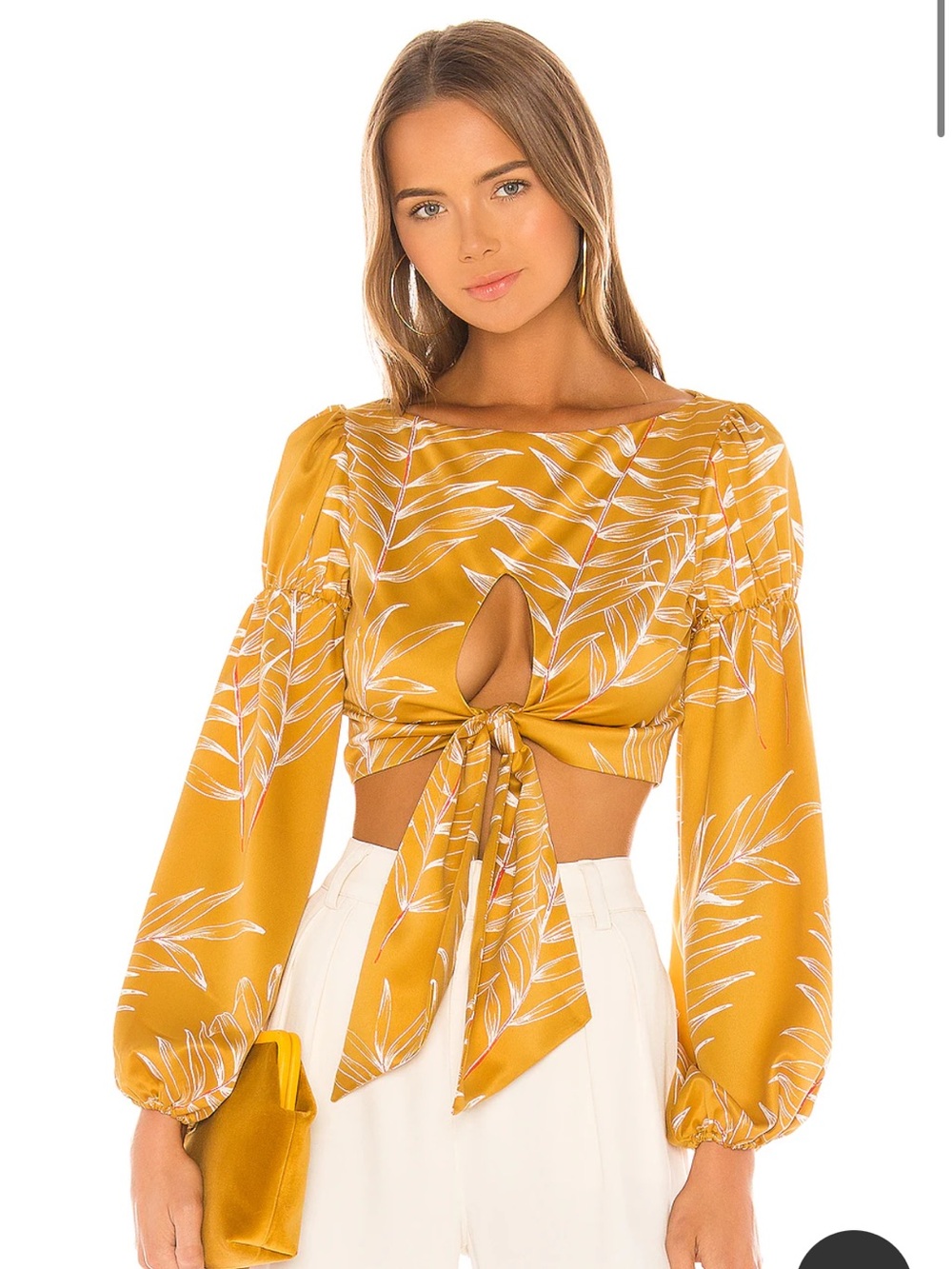Marcia Top in Gold Tropical Camila Coelho XL